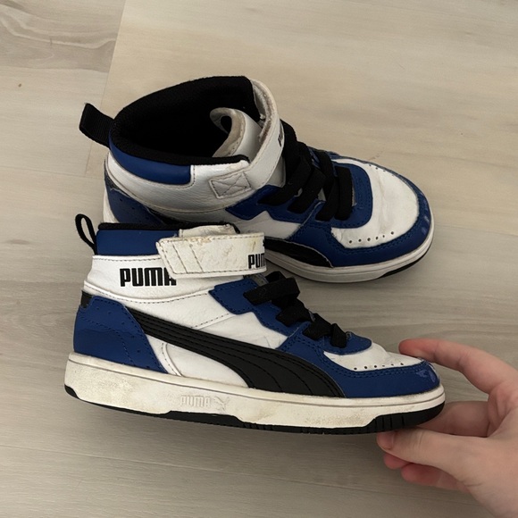 Puma Kids Black and Blue Sneakers - Picture 1 of 8